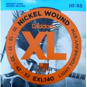 D`ADDARIO EXL-140 струны для эл .гит., Light/Heavy, никель, 10-52