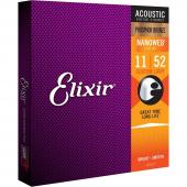 Elixir 16027 NanoWeb струны для акустической гитары