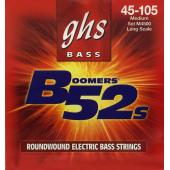GHS M4500 - Струны для бас гитары; никелированная сталь; круглая обмотка; (45-65-85-105); Boomers