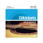 D'Addario EZ940 010/050 (для 12-ти струнной гитары)